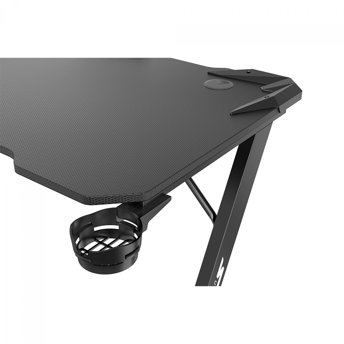 Mesa Gamer SuperFrame Epic, Com Suporte Para Headset e Copo, Black, SF-TB-EP11060BF