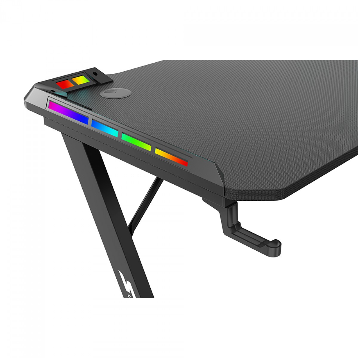 Mesa Gamer SuperFrame Epic RGB, Com Suporte Para Headset e Copo, Black, SF-TB-EP11060BF RGB