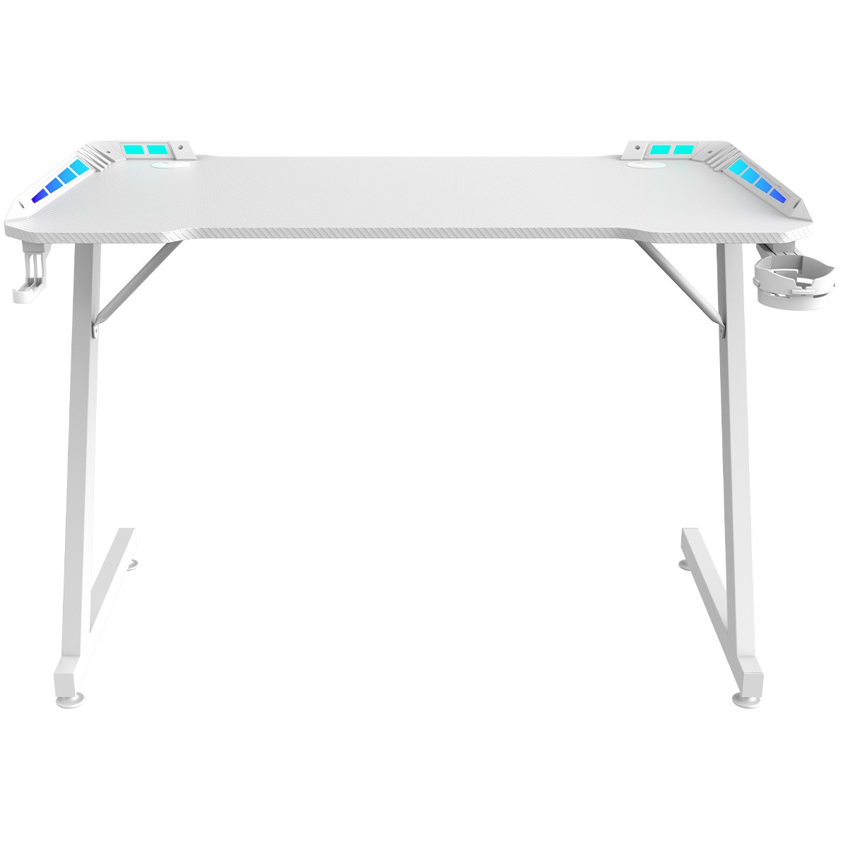 Mesa Gamer SuperFrame Epic RGB, Com Suporte Para Headset e Copo, Branco, SF-TB-EP11060WF RGB