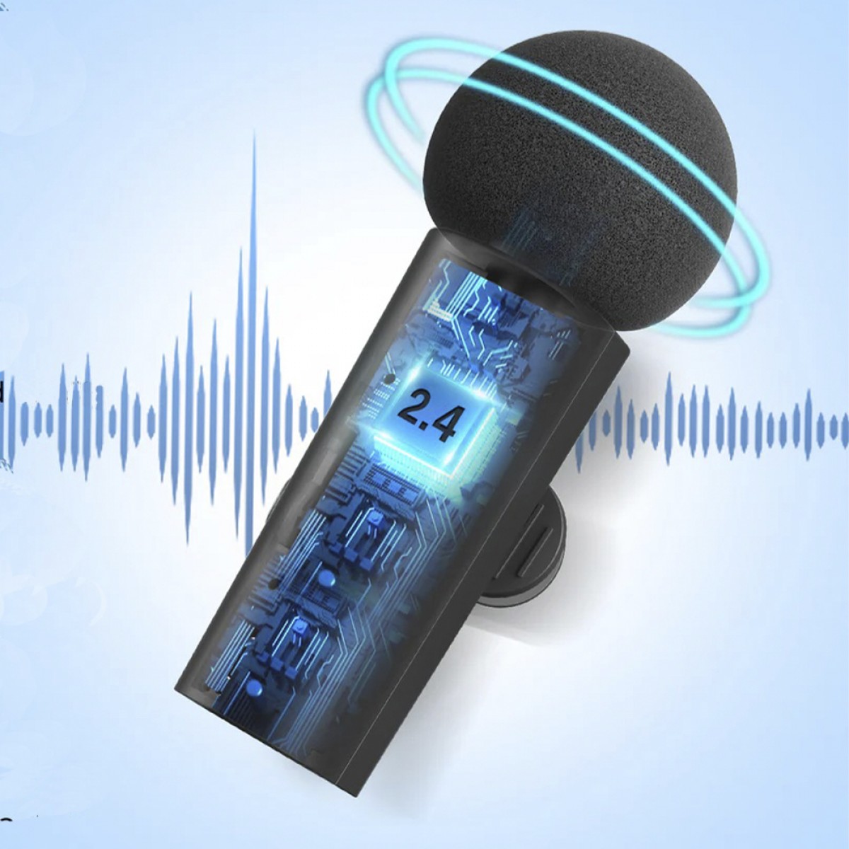 Microfone de Lapela Fifine M8, Duplo, Wireless, USB Tipo-C, Black