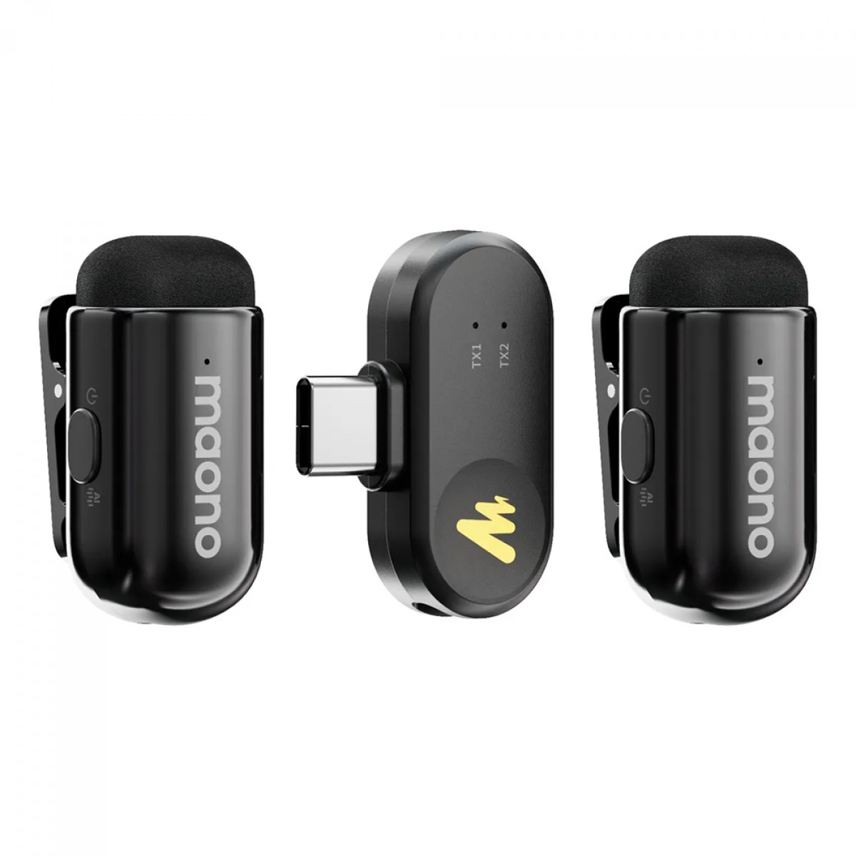 Microfone de Lapela Maono Wave T1 Mini, Wireless, USB Tipo-C, Com Base de Carregamento, WM622