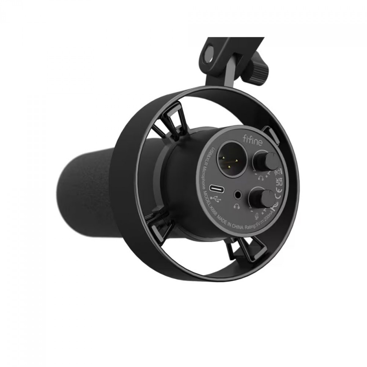 Microfone Dinâmico Fifine K688, USB/XLR, Black