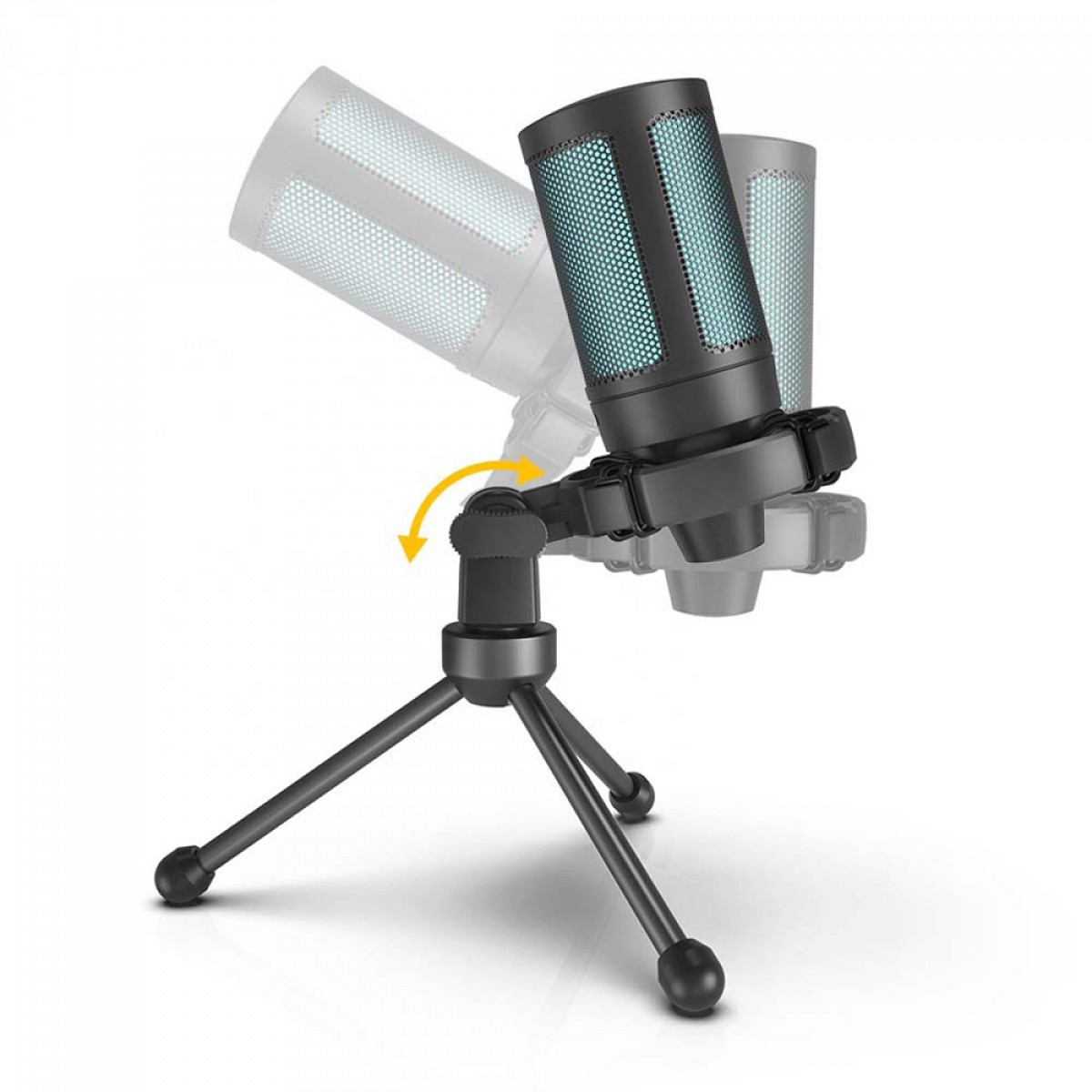 Microfone Gamer Condensador Fifine SuperFrame Edition SFM2, USB, RGB, Black