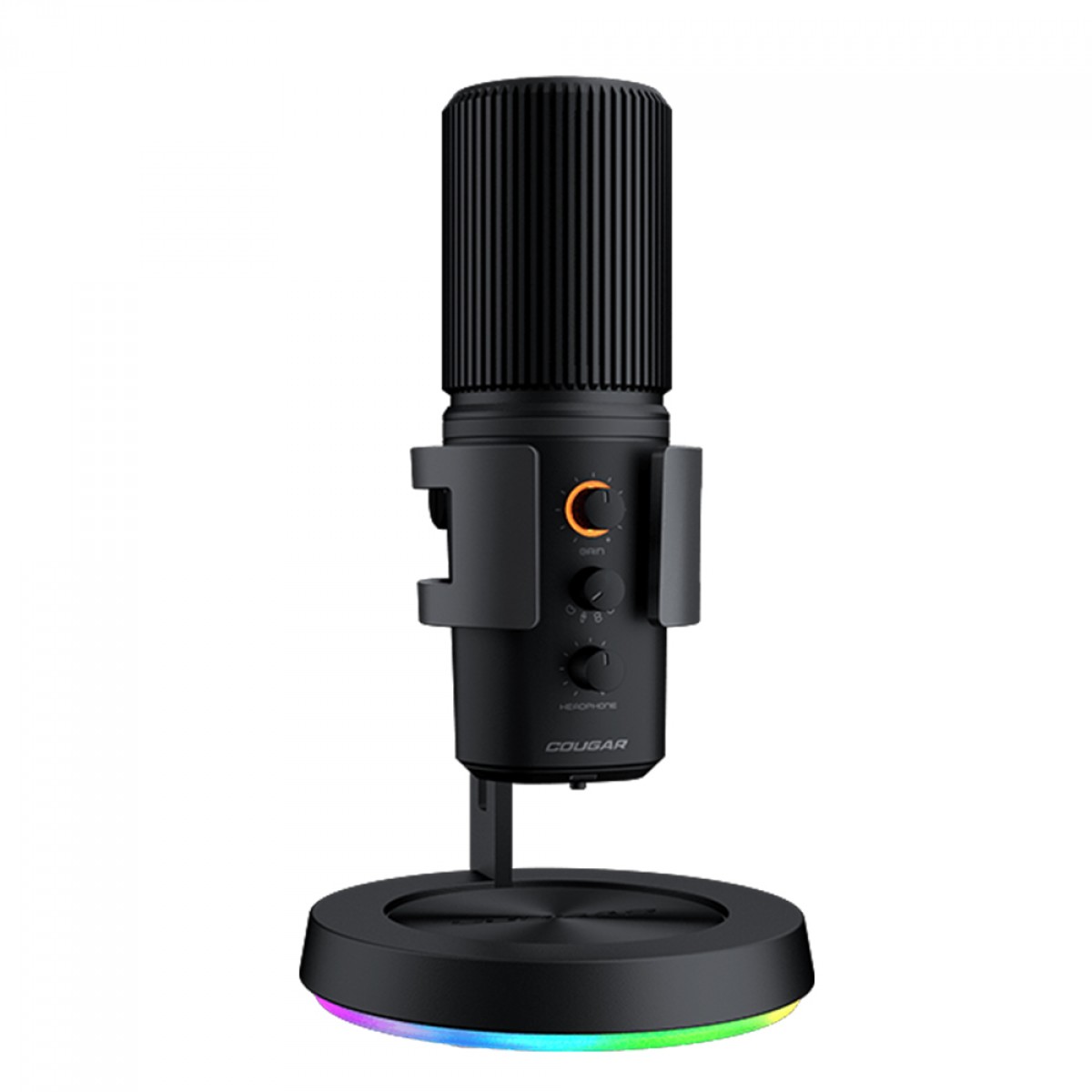 Microfone Gamer Cougar Screamer-X, RGB, USB, Preto