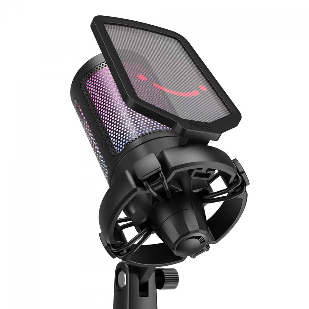 Microfone Gamer Fifine Ampligame A6NEO, RGB, USB, Black