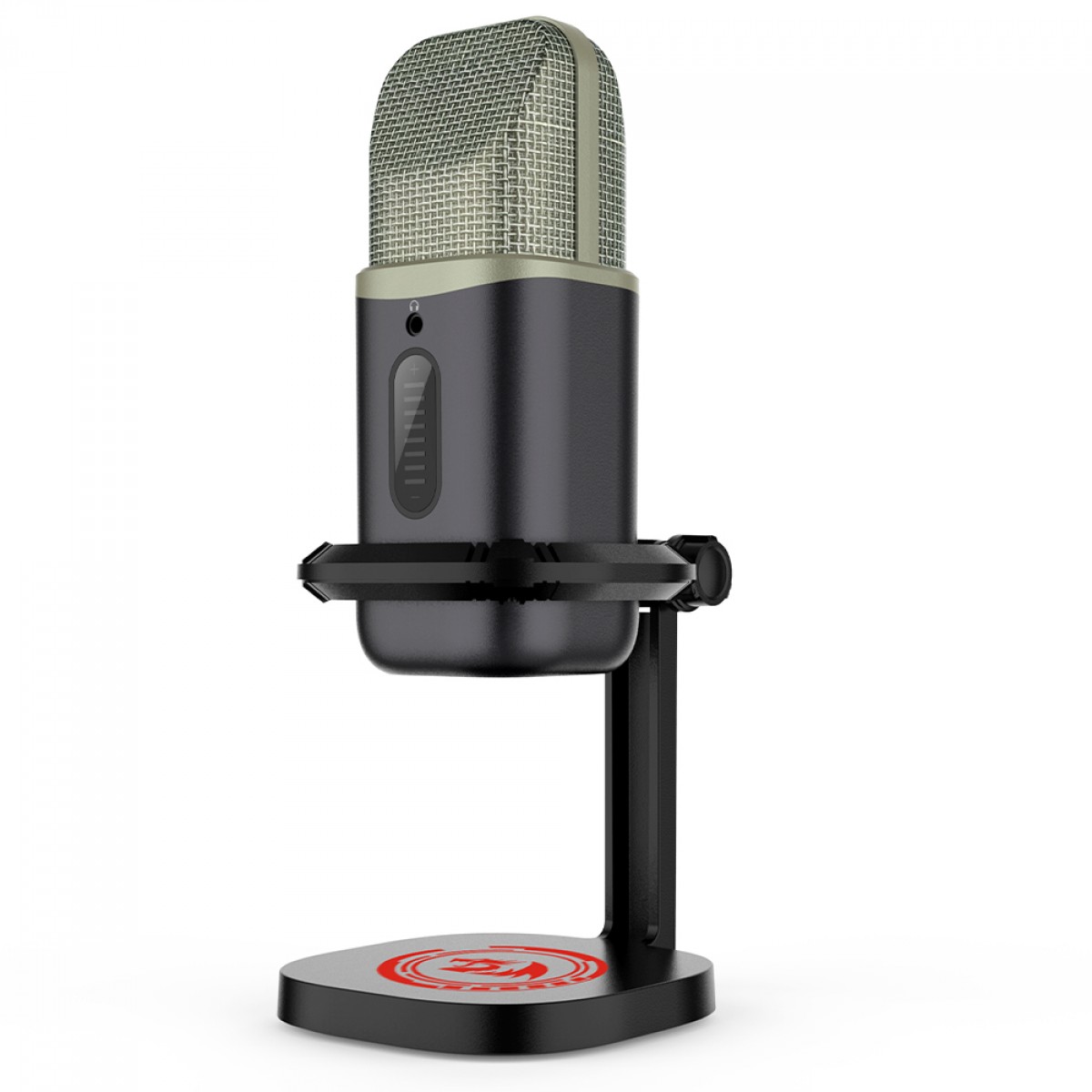 Microfone Gamer Redragon Echowave, RGB, Condensador, USB Tipo-C, Preto, GM305