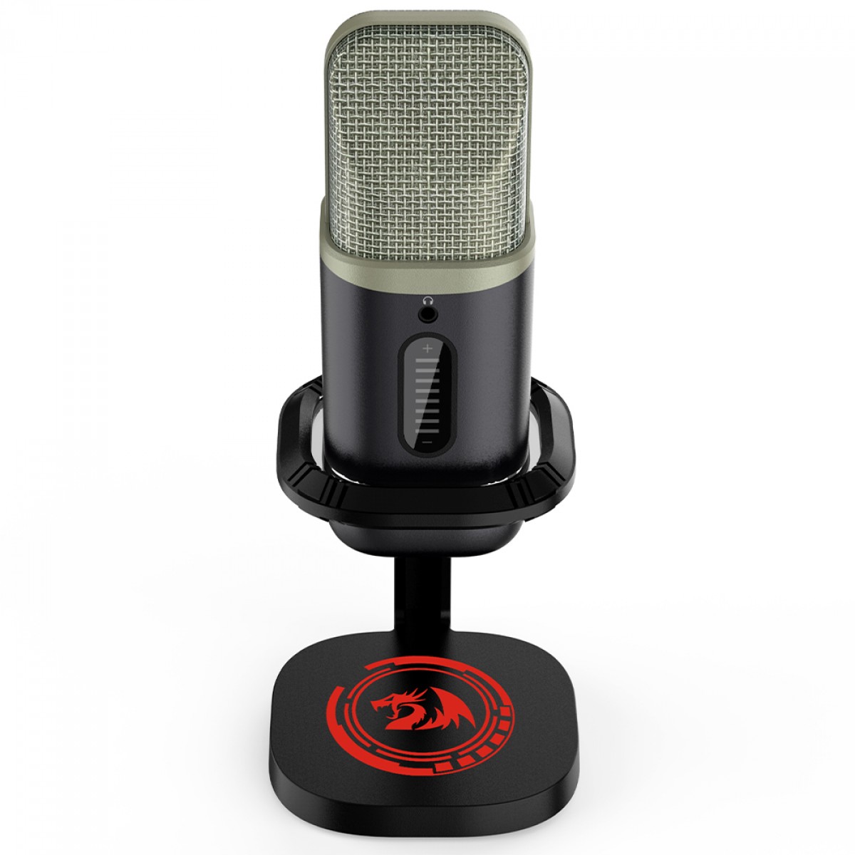 Microfone Gamer Redragon Echowave, RGB, Condensador, USB Tipo-C, Preto, GM305