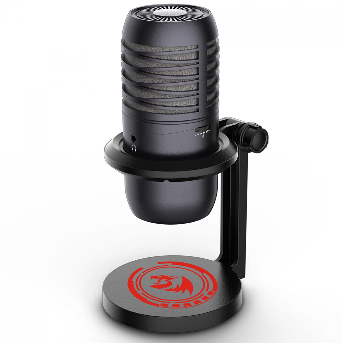 Microfone Gamer Redragon Nebula, LED, Cardióide, USB, Preto, GM211