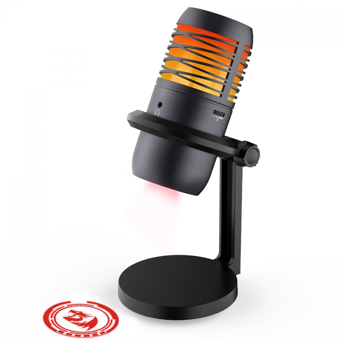 Microfone Gamer Redragon Nebula, LED, Cardióide, USB, Preto, GM211