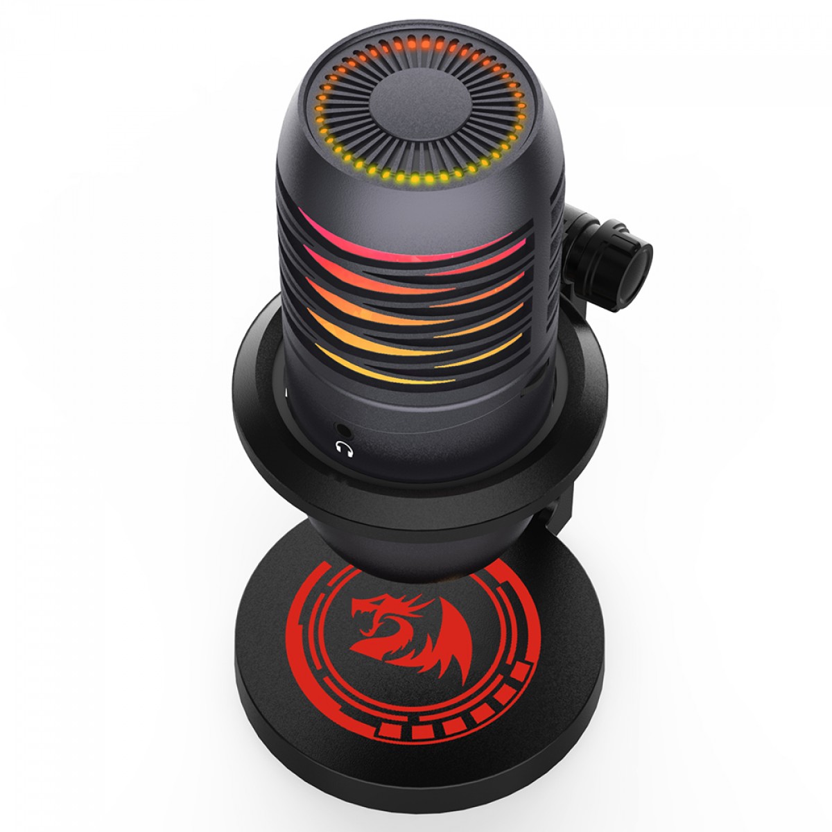 Microfone Gamer Redragon Nebula, LED, Cardióide, USB, Preto, GM211