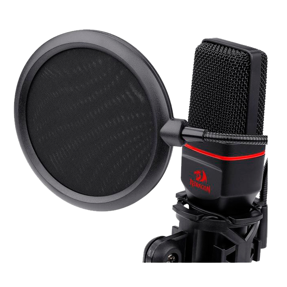 Microfone Gamer Streamer Redragon Seyfert C/ Tripé, 3.5MM, Black, GM100