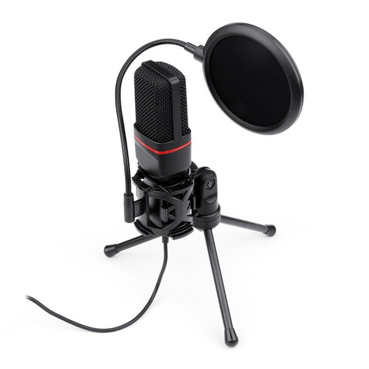 Microfone Gamer Streamer Redragon Seyfert C/ Tripé, 3.5MM, Black, GM100