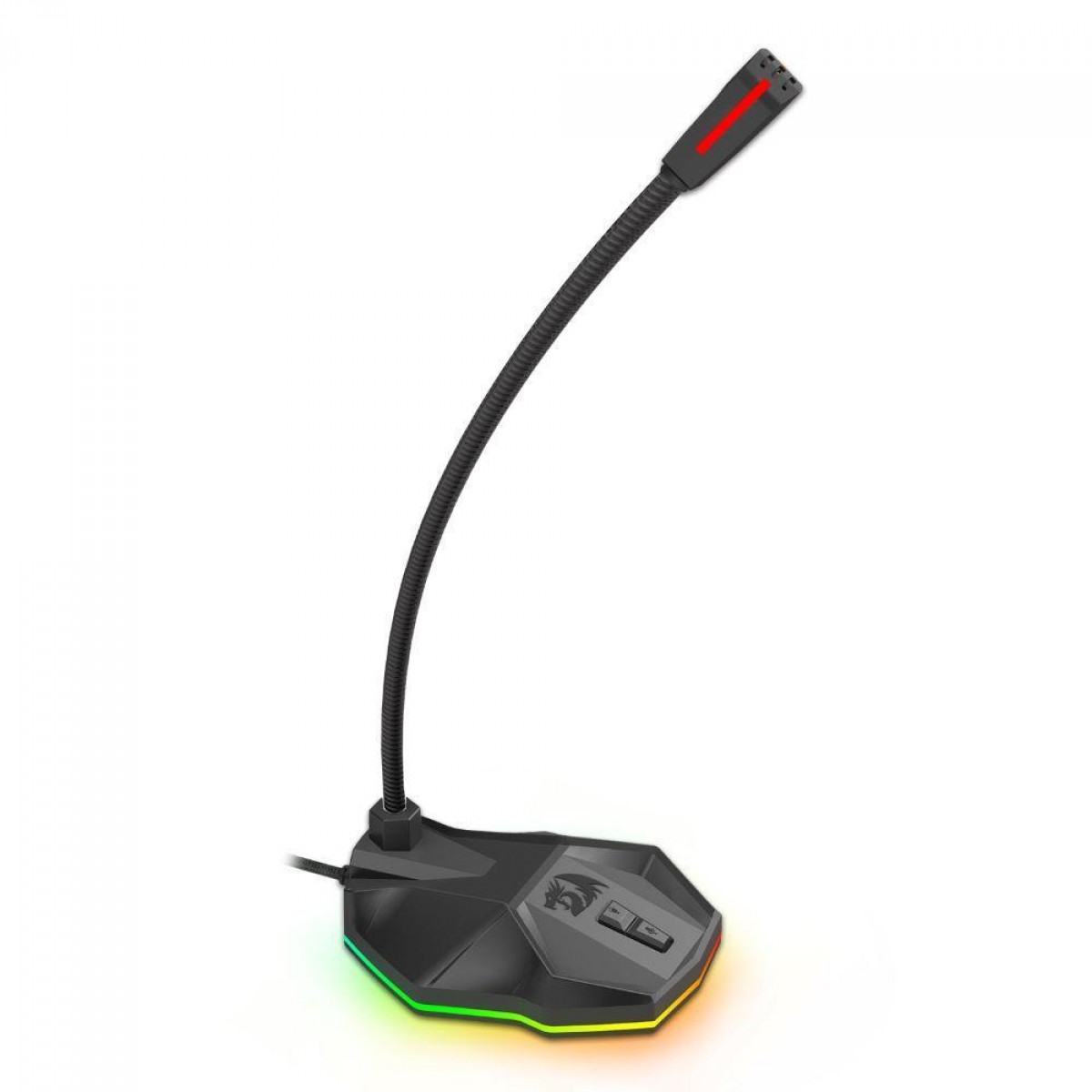 Microfone Strix Redragon, RGB, USB, Preto, GM-99