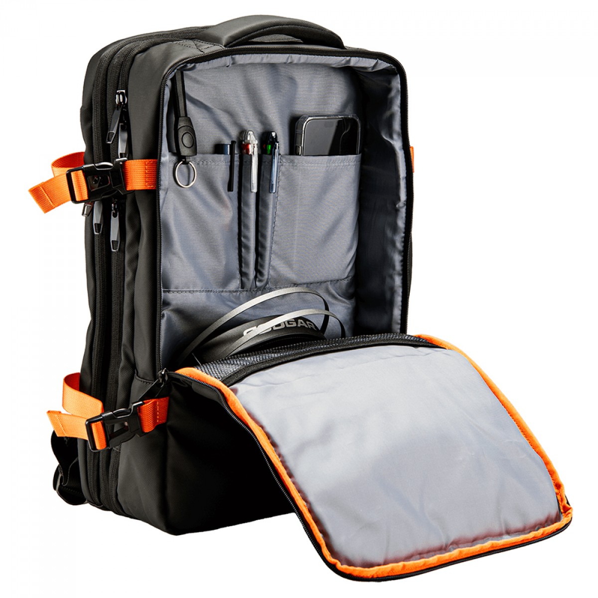 Mochila Cougar Vanguard, Resistente à água, Preta, 3MVANNXB.0001