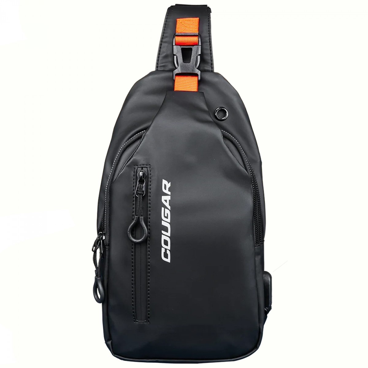 Mochila Slim Bag Cougar Uniride, Resistente à água, Preta, 3MUNINXB.0001