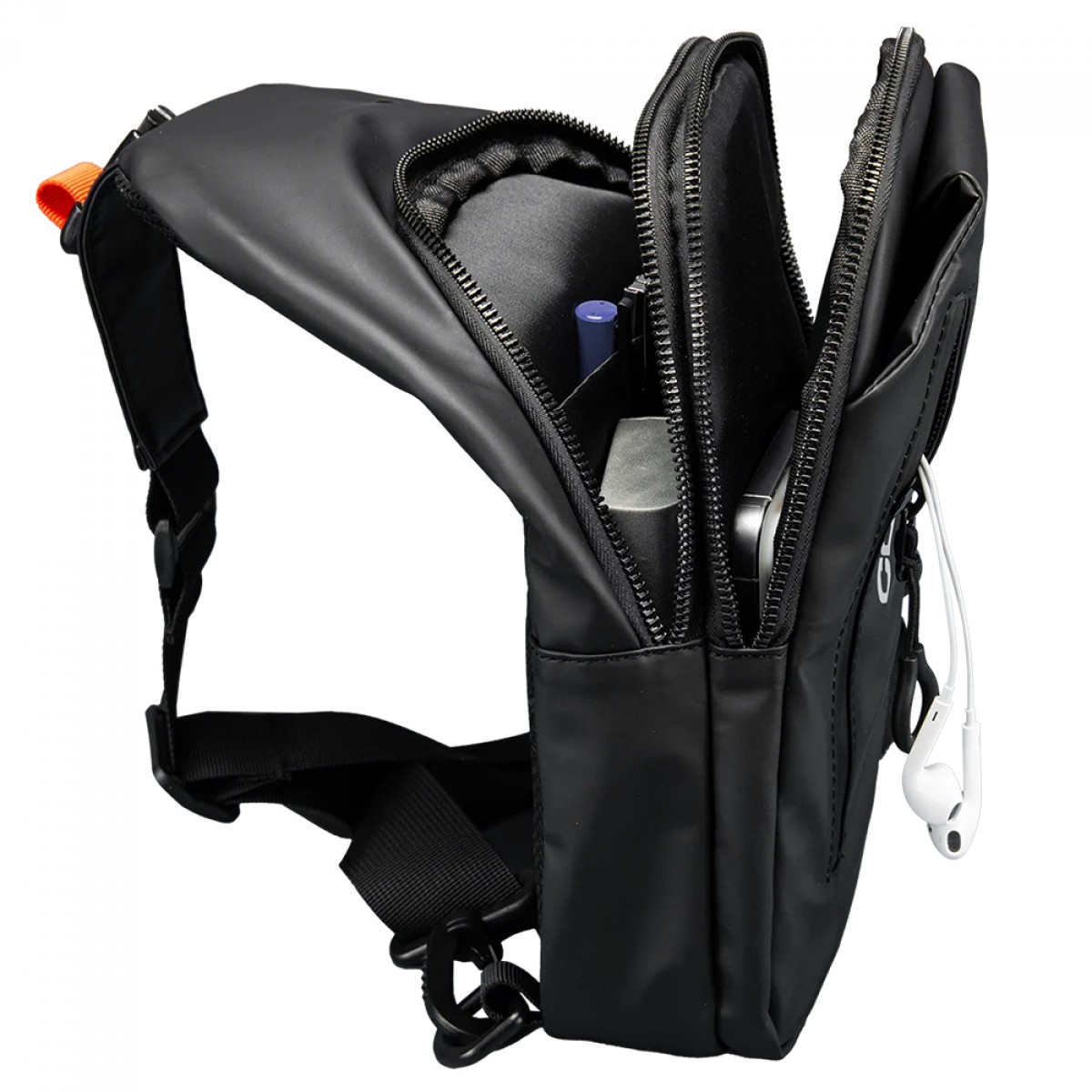 Mochila Slim Bag Cougar Uniride, Resistente à água, Preta, 3MUNINXB.0001