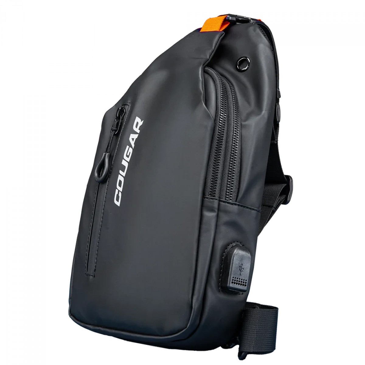 Mochila Slim Bag Cougar Uniride, Resistente à água, Preta, 3MUNINXB.0001