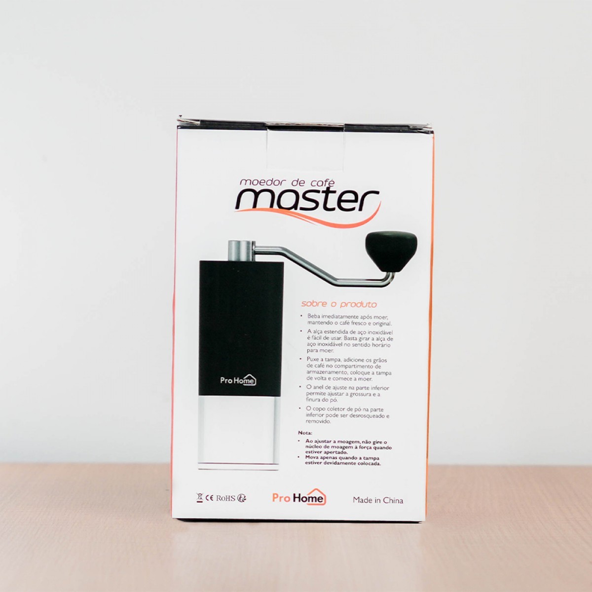 Moedor de Café Manual Pro Home Master, 25g, Black, PH-GD-MT20GCB