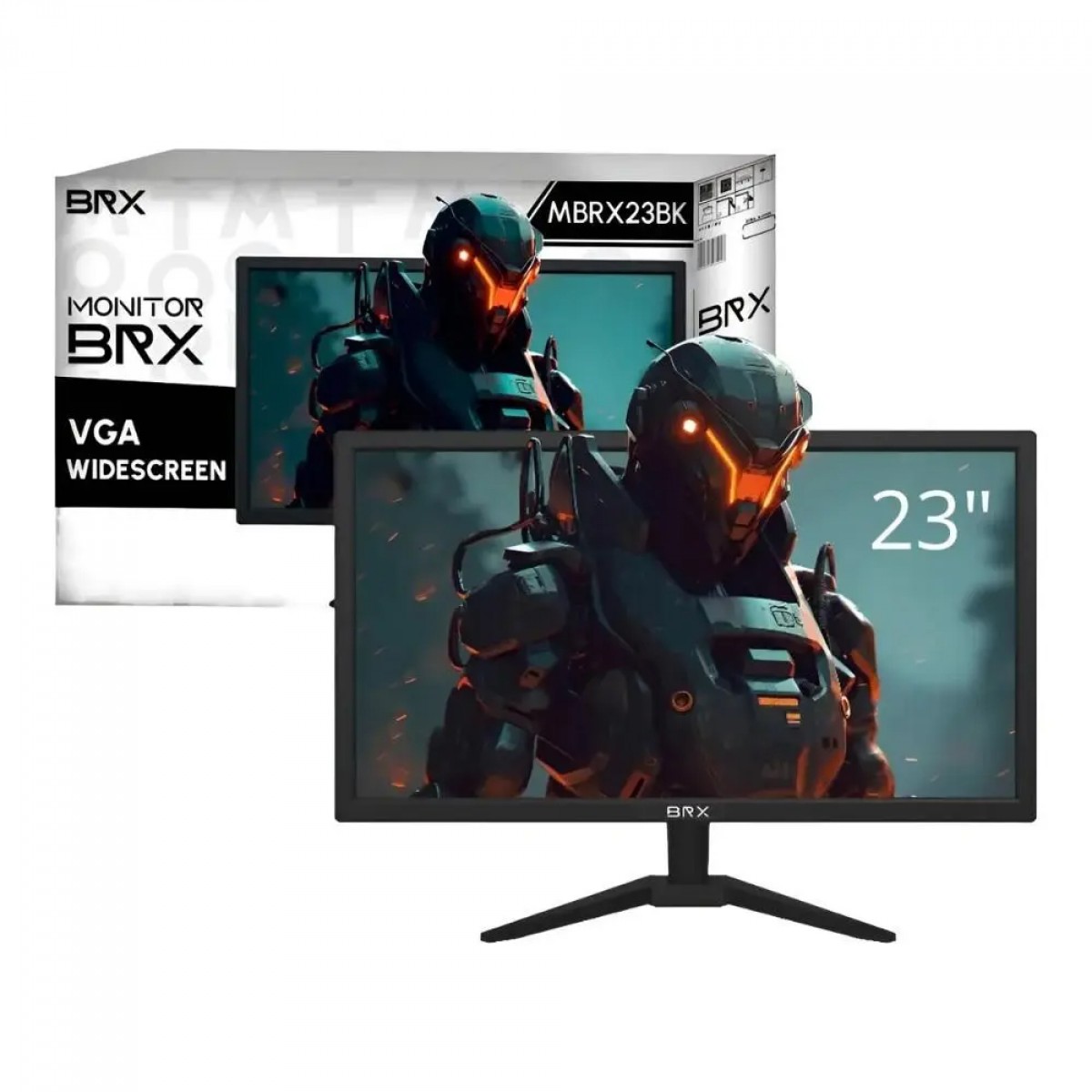 Monitor BRX, 23 Pol, 75Hz, 1.5ms, HDMI/VGA, VESA, Preto, MBRX23BK