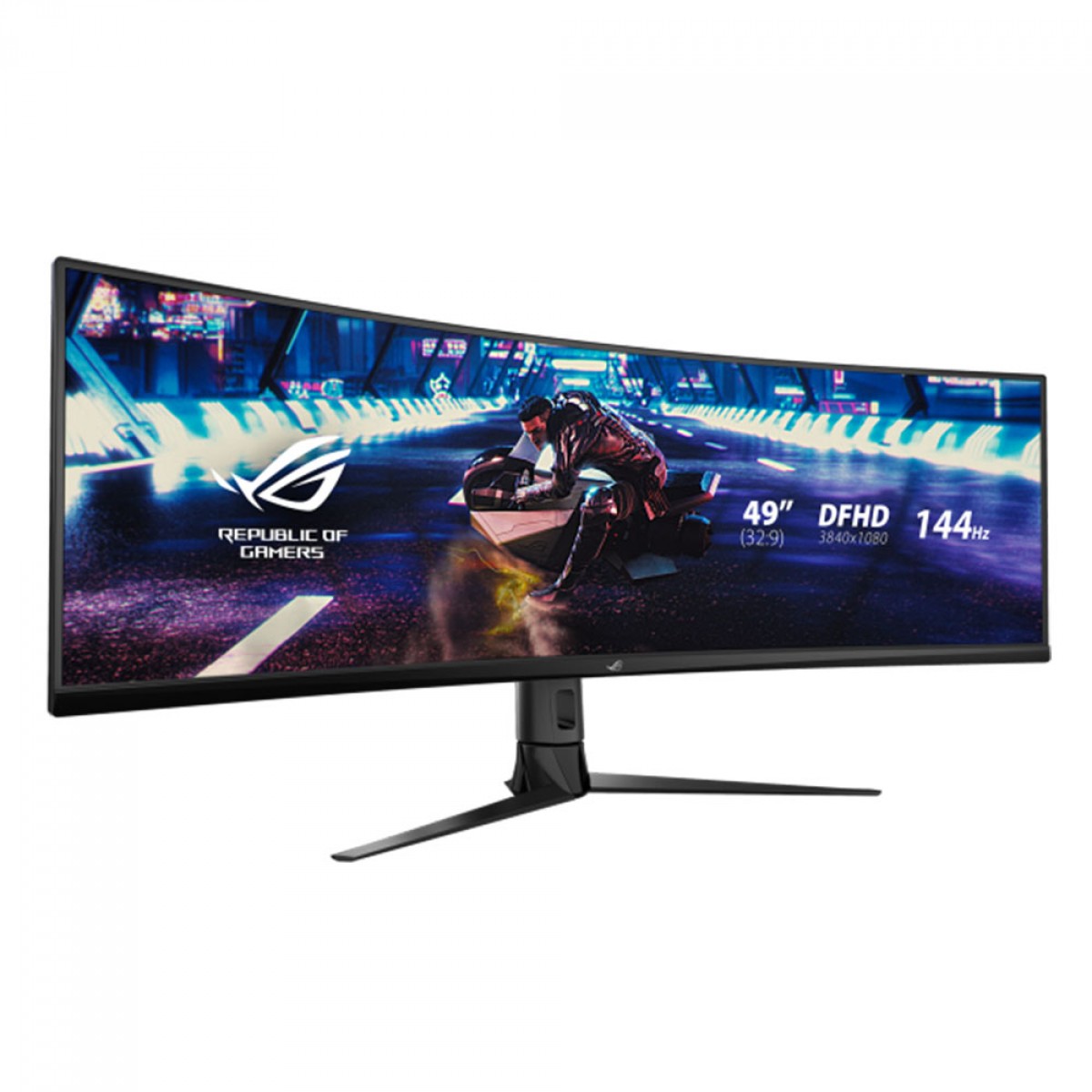 Monitor Gamer Asus ROG Strix XG49VQ, 49 Pol, UltraWide, Curvo, DFHD, 4ms, 144Hz, 125% sRGB, HDR10, FreeSync 2, HDMI/DP