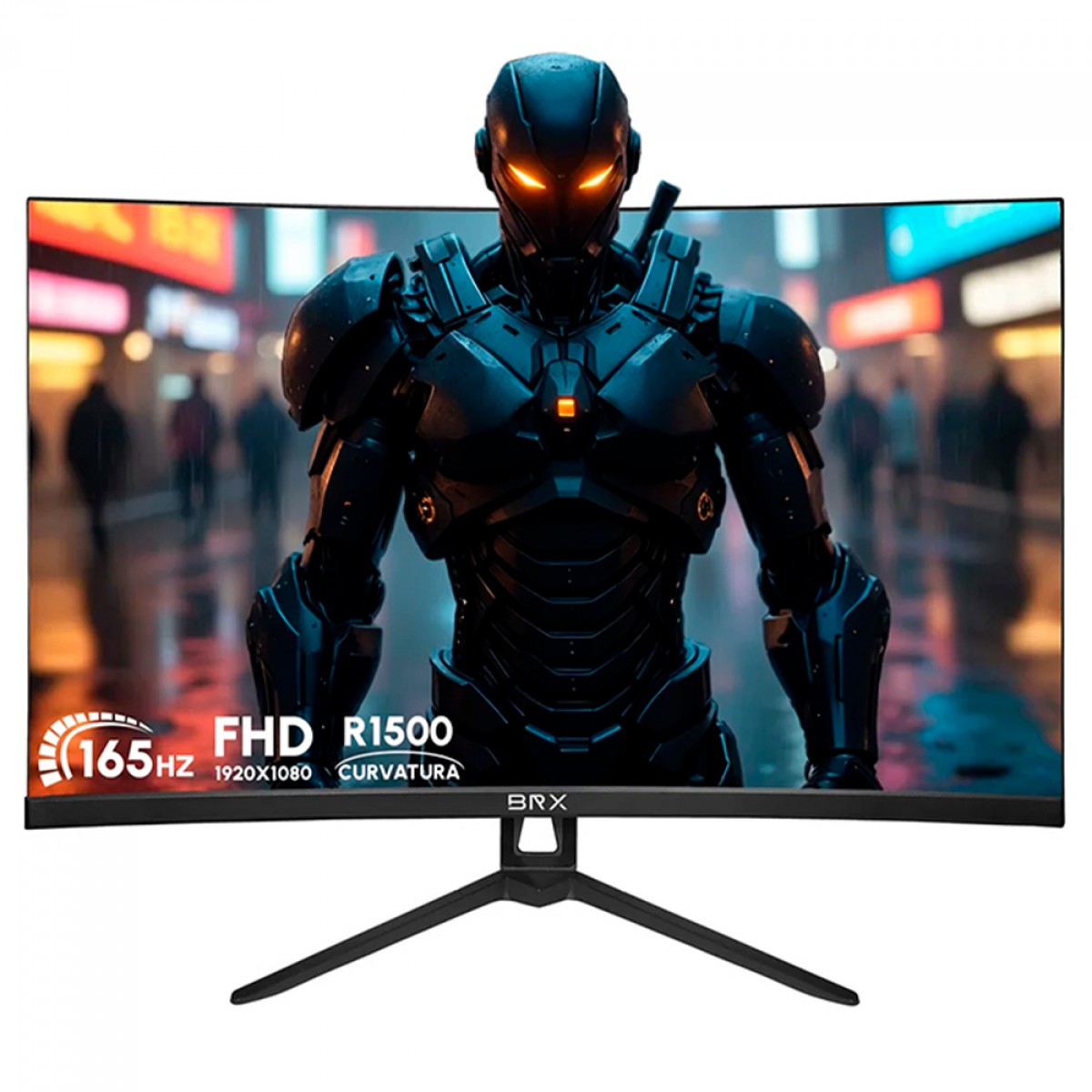 Monitor Gamer BRX Streme, 27 Pol, Full HD, Curvo, 165Hz, VA, HDMI/DP, Preto, MGLED27BRX