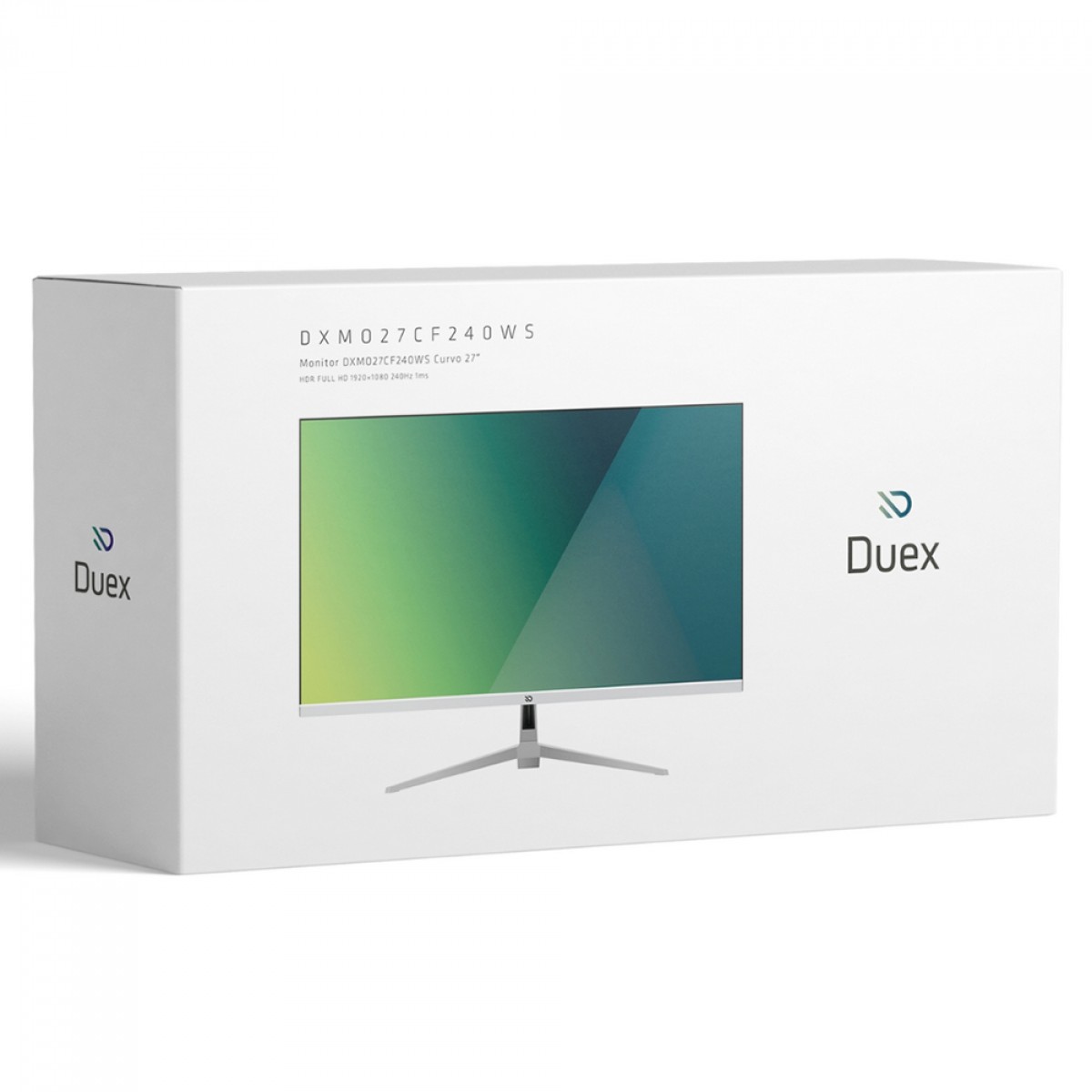 Monitor Gamer 27 Pol, Curvo, Full HD, VA, 240Hz, 1Ms, FreeSync/G-Sync, HDMI/DP, Branco, DXMO27CF240WS