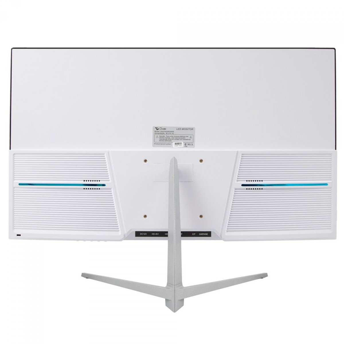 Monitor Gamer Duex, 27 Pol, Full HD, IPS, 240Hz, 1ms, 99% sRGB, HDR, FreeSync/G-Sync, HDMI/DP, Branco, DXMO27F240WS