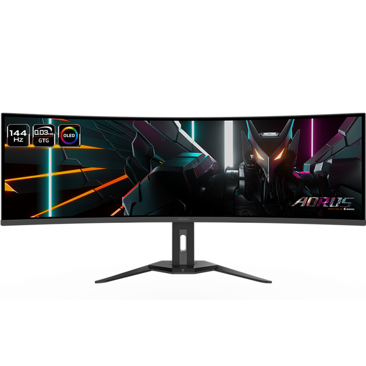 Monitor Gamer Gigabyte Aorus CO49DQ, 49 Pol, OLED, Curvo, Double Quad HD, HDR, 144Hz, 0.03ms, FreeSync Premium Pro, 20VM0-CO49DQBT-1SAR