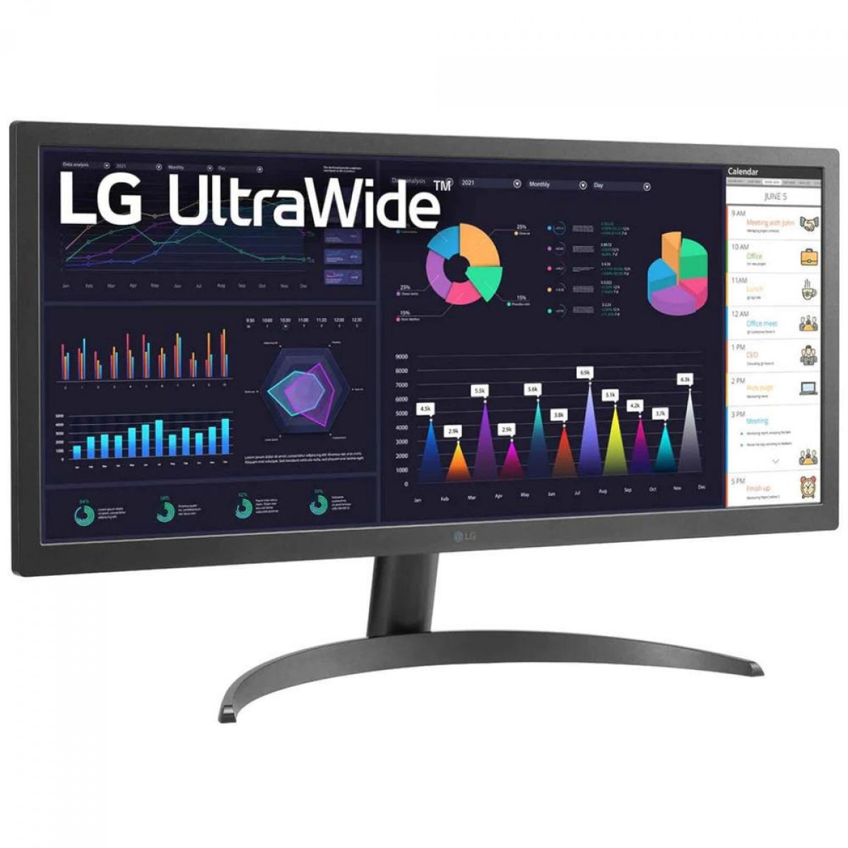 Monitor Gamer LG, 26 Pol, UltraWide, IPS, Full HD, 1ms, HDR, FreeSync, HDMI, 26WQ500-B.AWZM