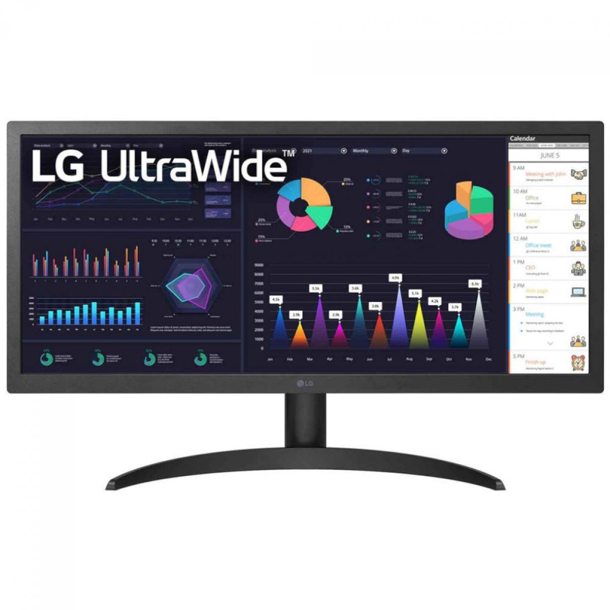 Monitor Gamer LG, 26 Pol, UltraWide, IPS, Full HD, 1ms, HDR, FreeSync, HDMI, 26WQ500-B.AWZM