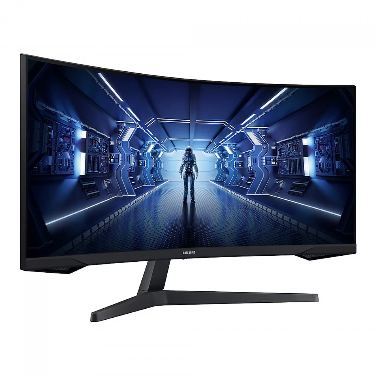 Monitor Gamer Samsung Odyssey G5, 34 Pol, VA, Curvo, UltraWide, WQHD, 1ms, 165Hz, HDR10, FreeSync Premium, HDMI/DP, LC34G55TWWLMZD