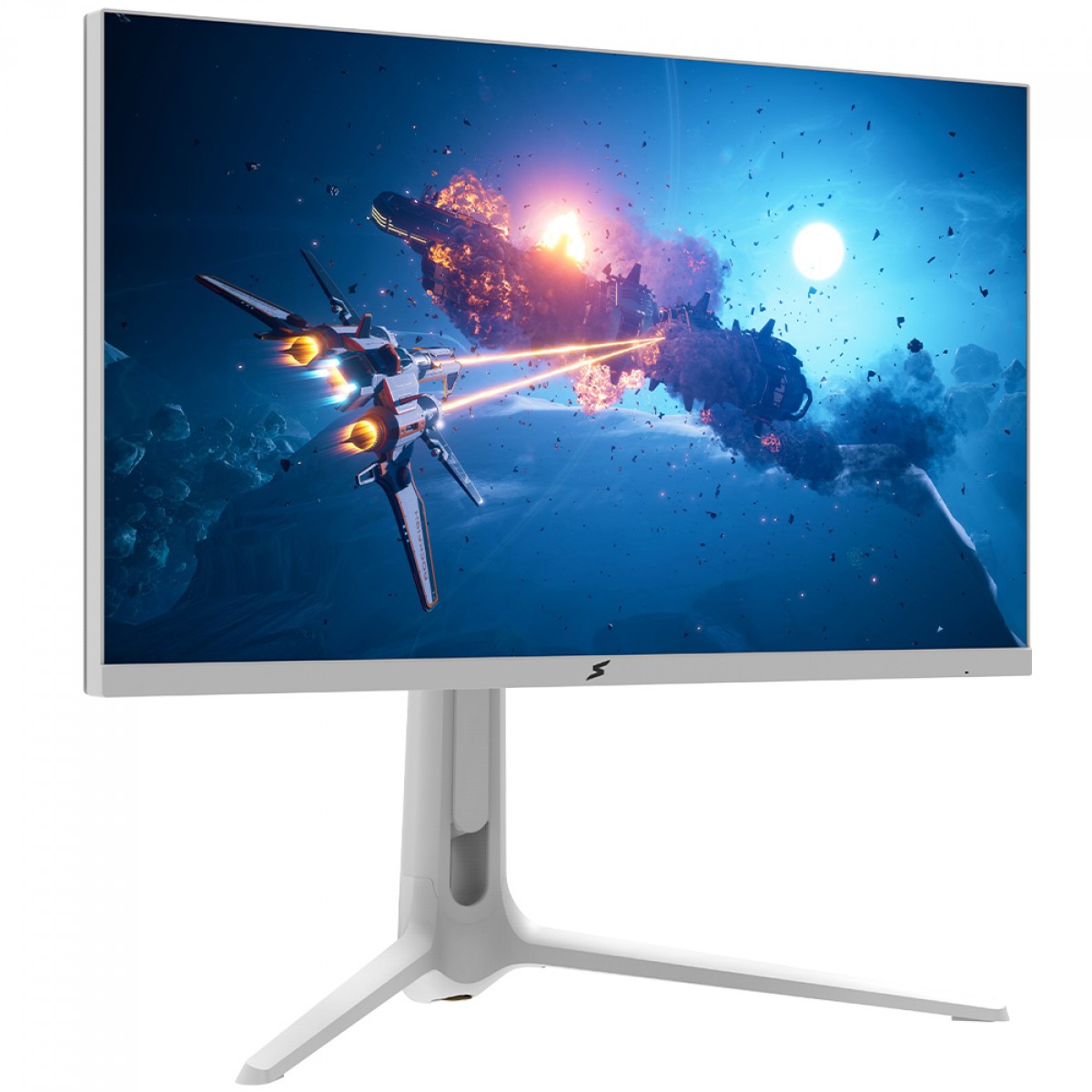 Monitor Gamer SuperFrame Orbit, 27 Pol, Quad HD, 180Hz, Fast IPS, 1ms, 130% sRGB, FreeSync, HDR, HDMI/DP, Branco, SFOFW-27180-QHD-PRO