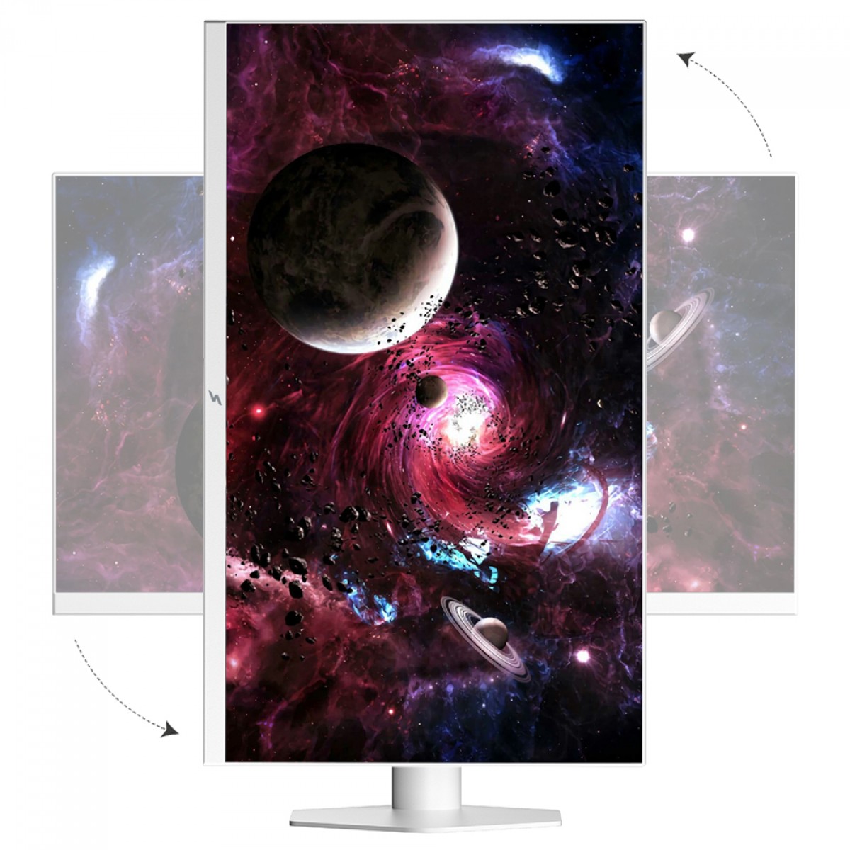 Monitor Gamer SuperFrame Orbit Plus, 27 Pol, Quad HD, 240Hz, IPS, 1ms, 115% sRGB, FreeSync/G-Sync, Suporte Articulado, HDMI/DP, Branco, SFOFW-27240-QHD-PRO