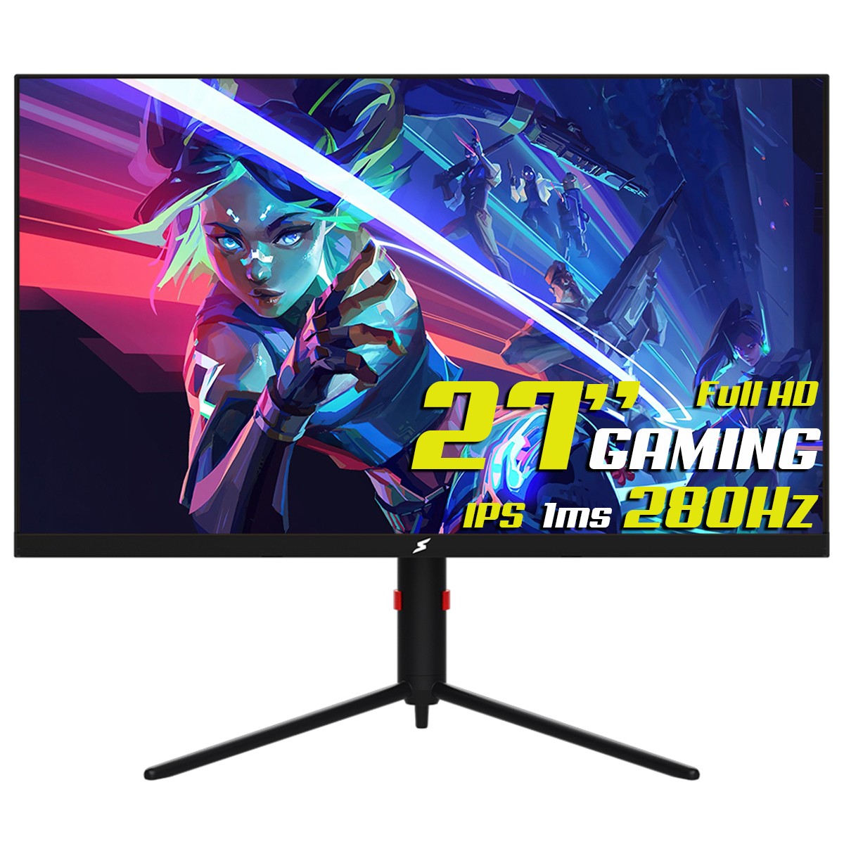 Monitor Gamer SuperFrame OverView, 27 Pol, Full HD, IPS, 1ms, 280Hz, FreeSync, HDR, HDMI/DP, SFOFB-27280-FHD-PRO