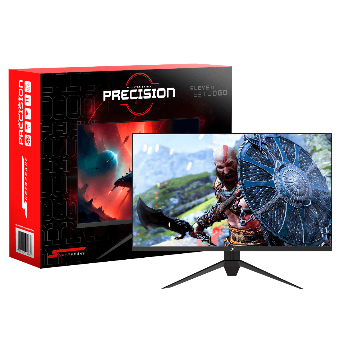 Monitor Gamer SuperFrame Precision, 27 Pol, Full HD, 165Hz, 1ms, IPS, 107% sRGB, FreeSync/G-Sync, HDMI/DP, SFPFB27165-FHD-PRO