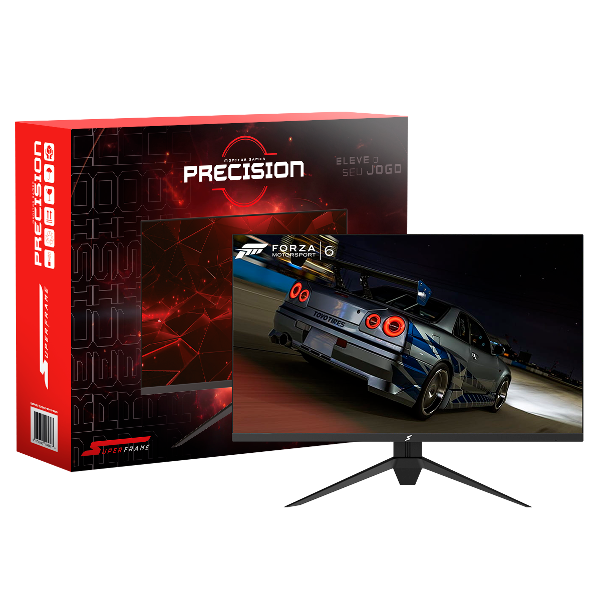 Monitor Gamer SuperFrame Precision, 27 Pol, Full HD, Fast IPS, 240Hz, 1ms, RGB, FreeSync, HDR, HDMI/DP, SFPFB-27240-FHD-PRO