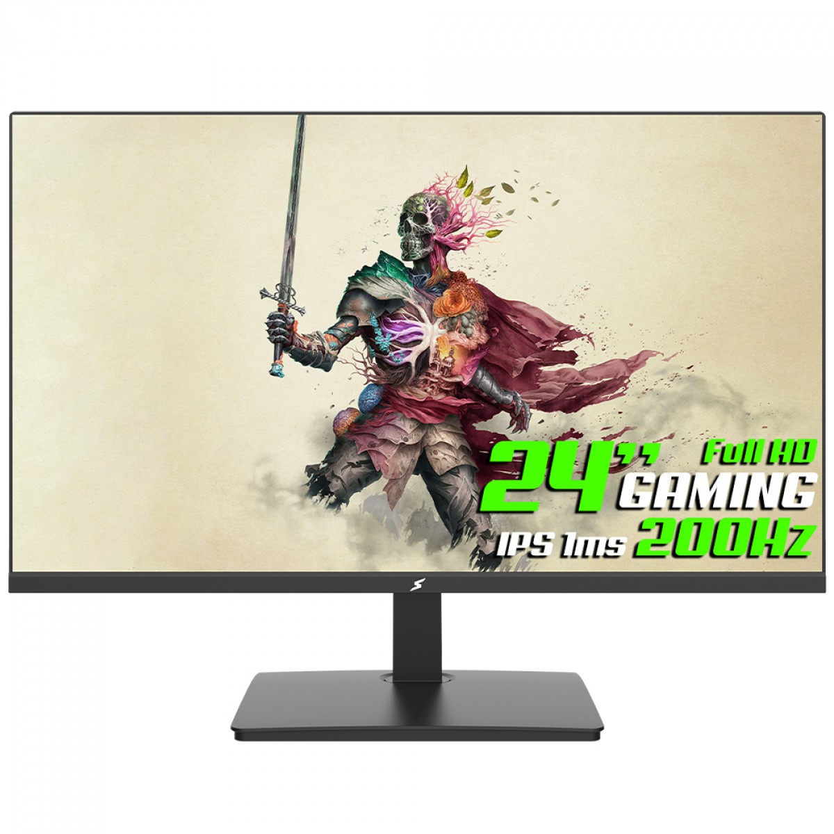 Monitor Gamer SuperFrame View, 24 Pol, Full HD, Fast IPS, 1ms, 200Hz, 99% sRGB, FreeSync, HDMI/DP, SFVFB-24200-FHD-PRO