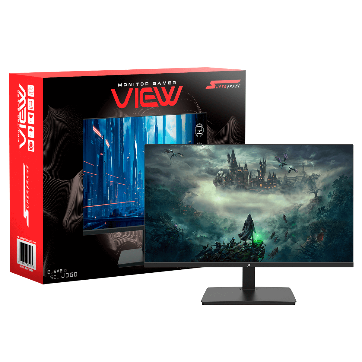 Monitor Gamer SuperFrame View, 27 Pol, Quad HD, IPS, 1ms, 180Hz, 99% sRGB, HDR, FreeSync, HDMI/DP, SFVFB-27180-QHD-PRO