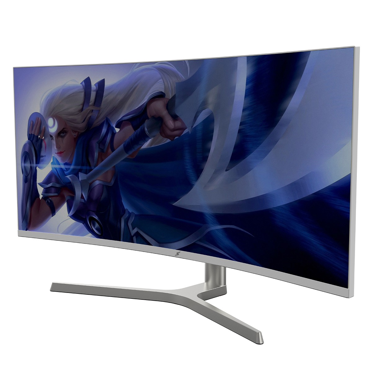 Monitor Gamer SuperFrame Vision Ultra V2, 34 Pol, Curvo, UltraWide, Quad HD, 1ms, 180Hz, 99% sRGB, HDR, FreeSync, White, SFVCW-34180-QHD