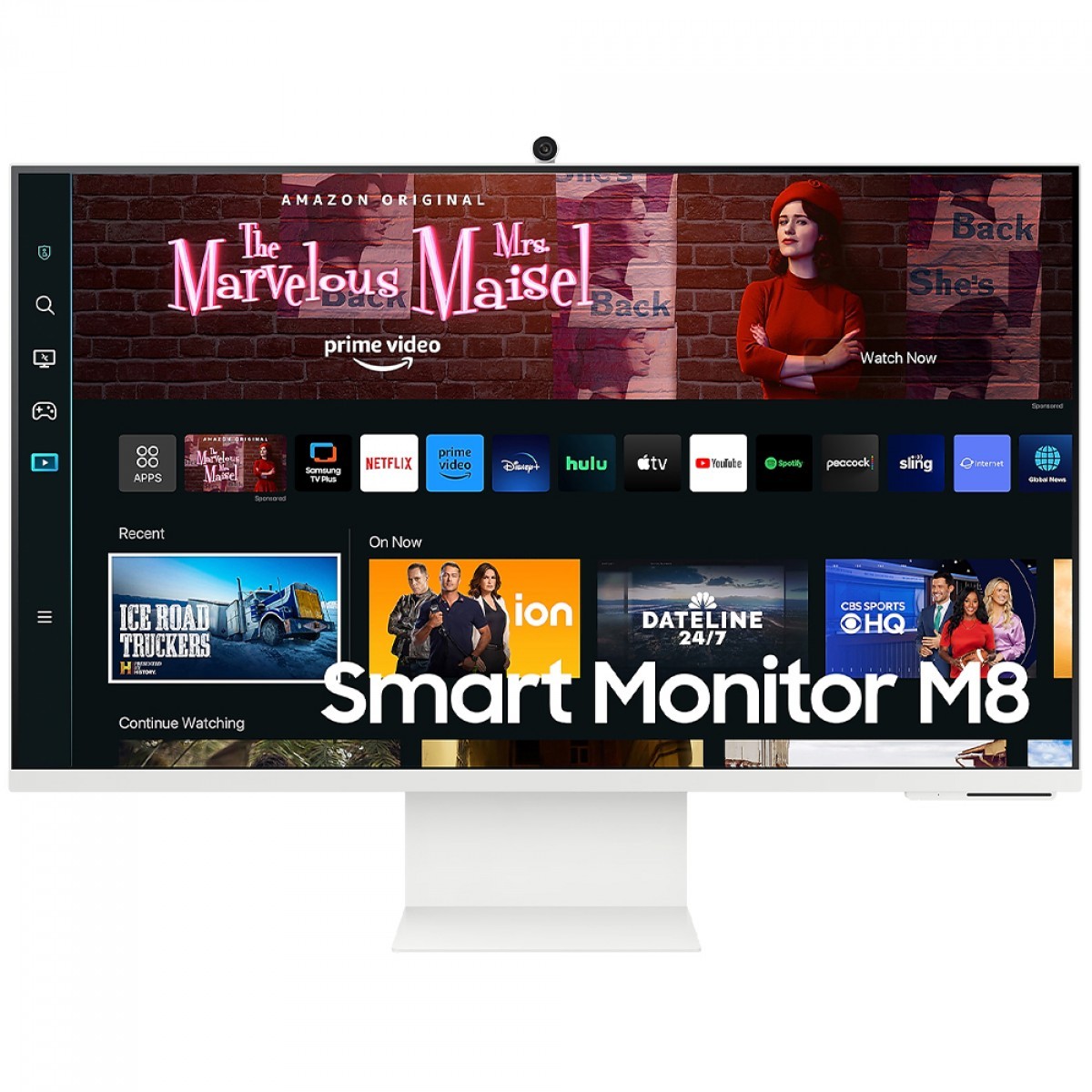 Monitor Smart Samsung M8, 32 Pol, VA, 4K UHD, 60Hz, WebCam, Bluetooth, WiFi, HDMI/USB-C, Branco, LS32CM801ULXZD