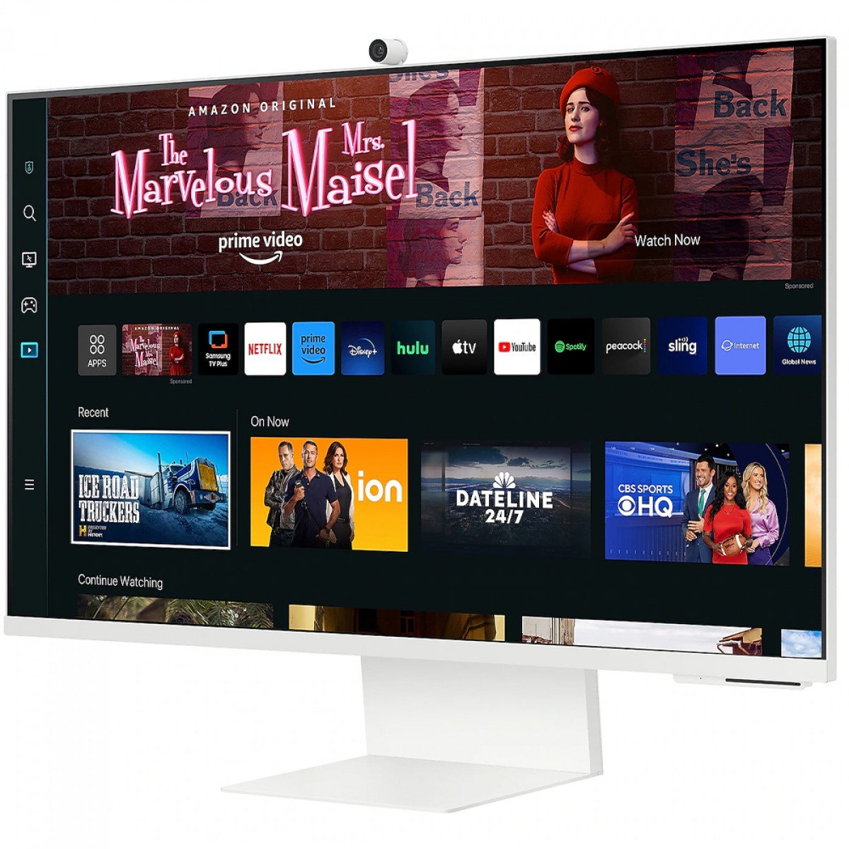 Monitor Smart Samsung M8, 32 Pol, VA, 4K UHD, 60Hz, WebCam, Bluetooth, WiFi, HDMI/USB-C, Branco, LS32CM801ULXZD