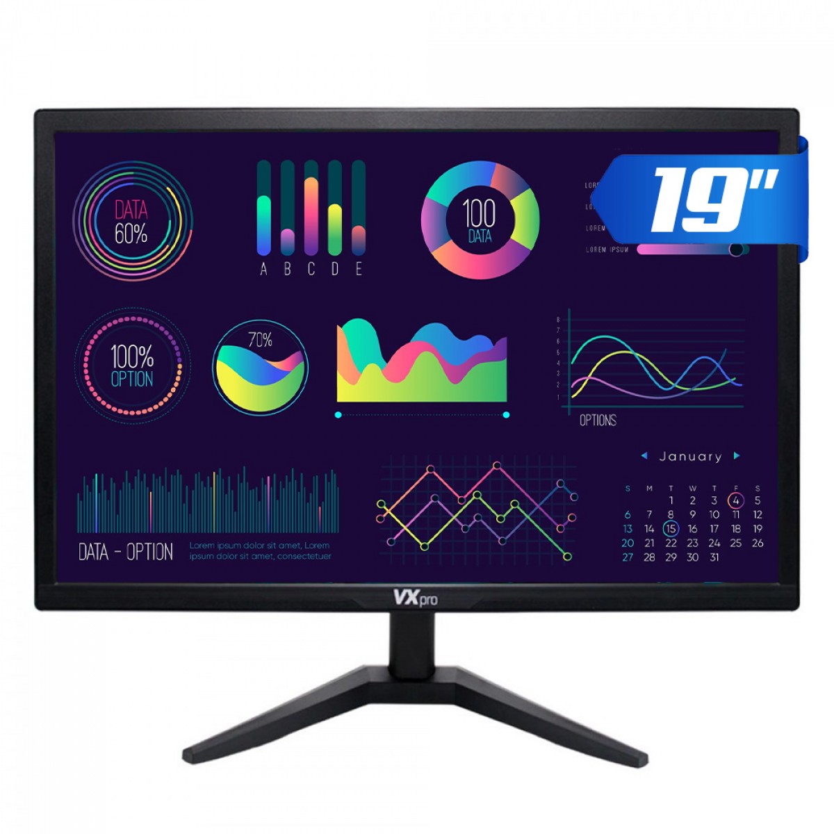 Monitor VX PRO, 19 Pol, LED, 60Hz, 5ms, HDMI/VGA, VX190X