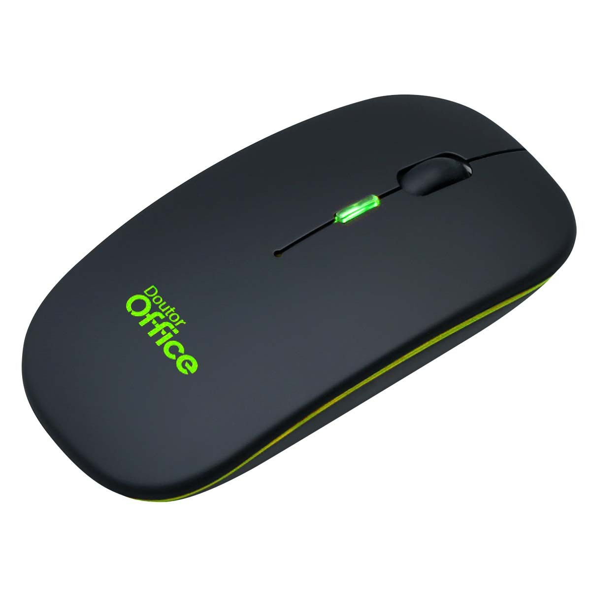 Mouse Dr. Office Sem Fio, Rainbow, 1600 DPI, 4 Botões, Black, MDR-0102-B