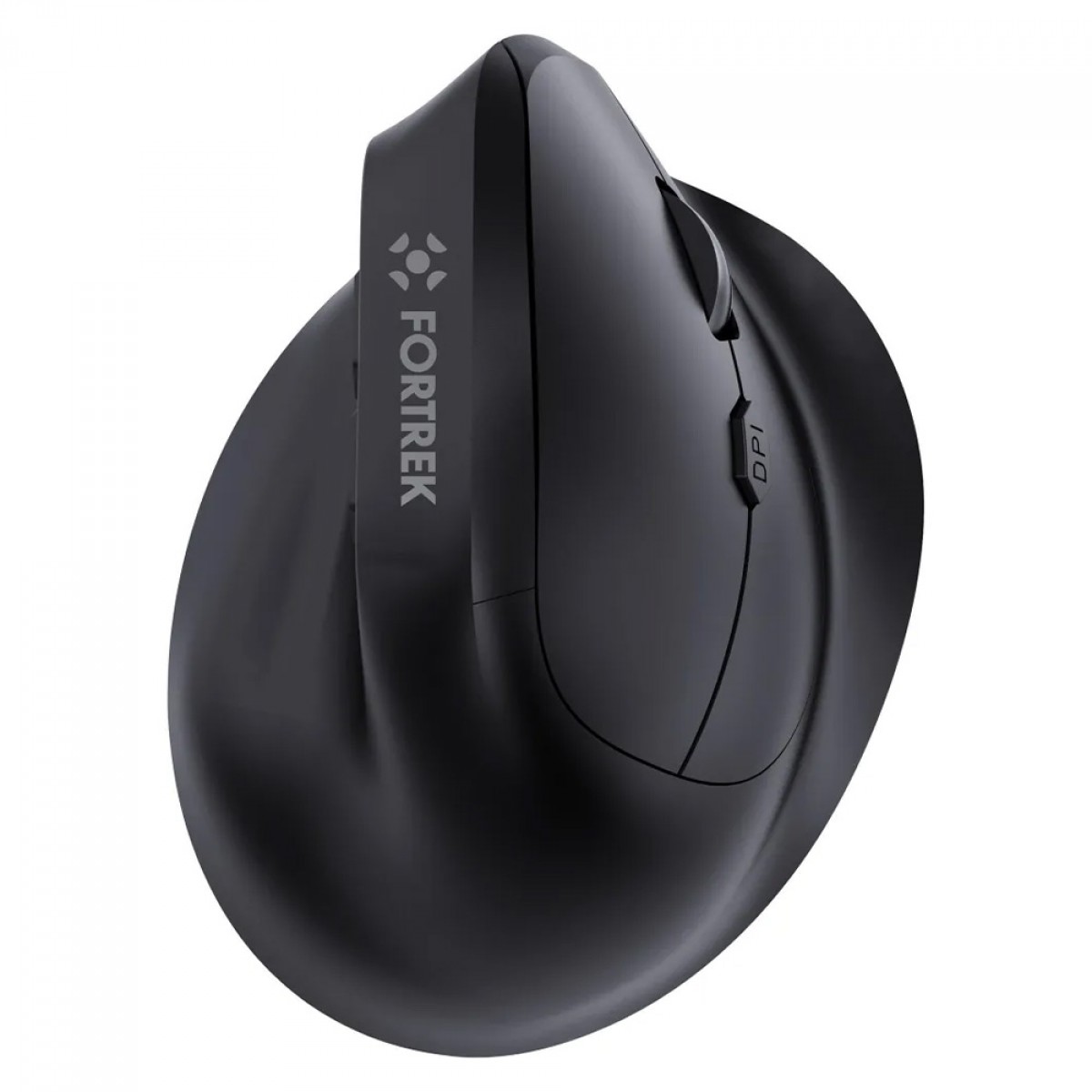 Mouse Ergonômico Vertical Fortrek Merg15, Wireless/Bluetooth/USB, 1600 DPI, 6 Botões, Preto