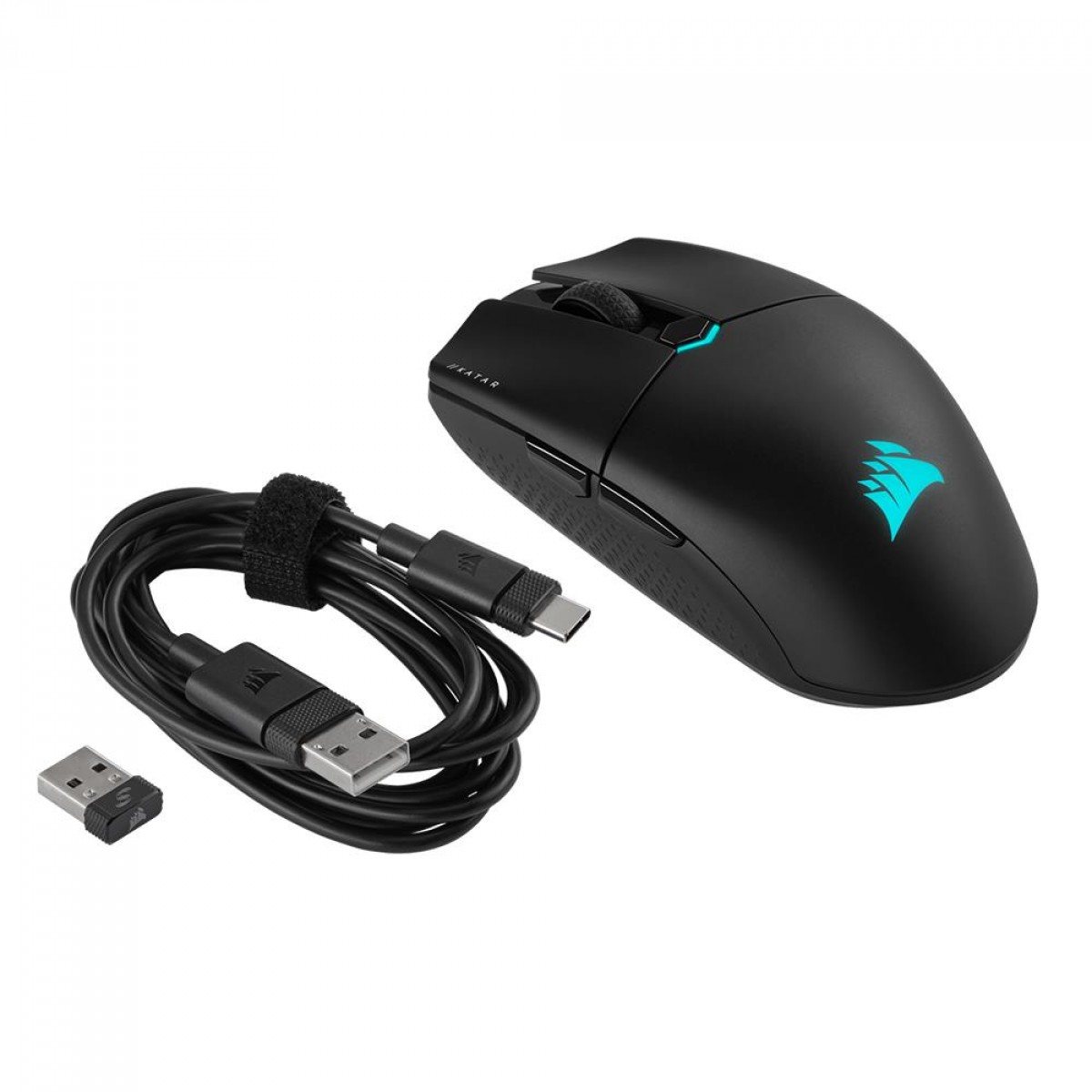 Mouse Gamer Corsair Katar Elite Wireless, 26,000 DPI, 6 Botões, RGB, Black, CH-931C111-NA