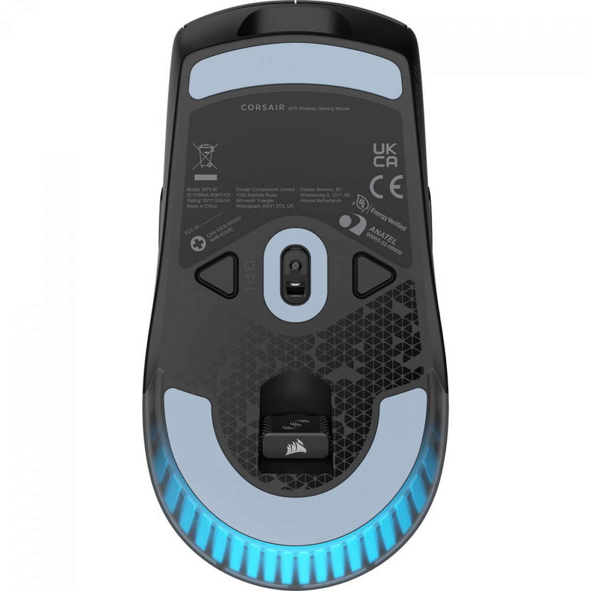 Mouse Gamer Corsair M75, Wireless, RGB, 26.000 DPI, 5 Botões Programáveis, Preto, CH-931D010-NA