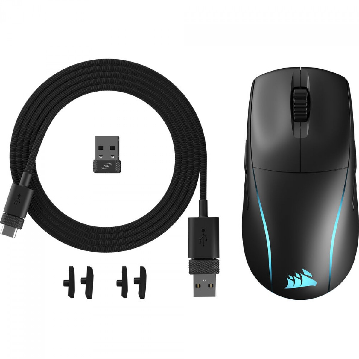 Mouse Gamer Corsair M75, Wireless, RGB, 26.000 DPI, 5 Botões Programáveis, Preto, CH-931D010-NA