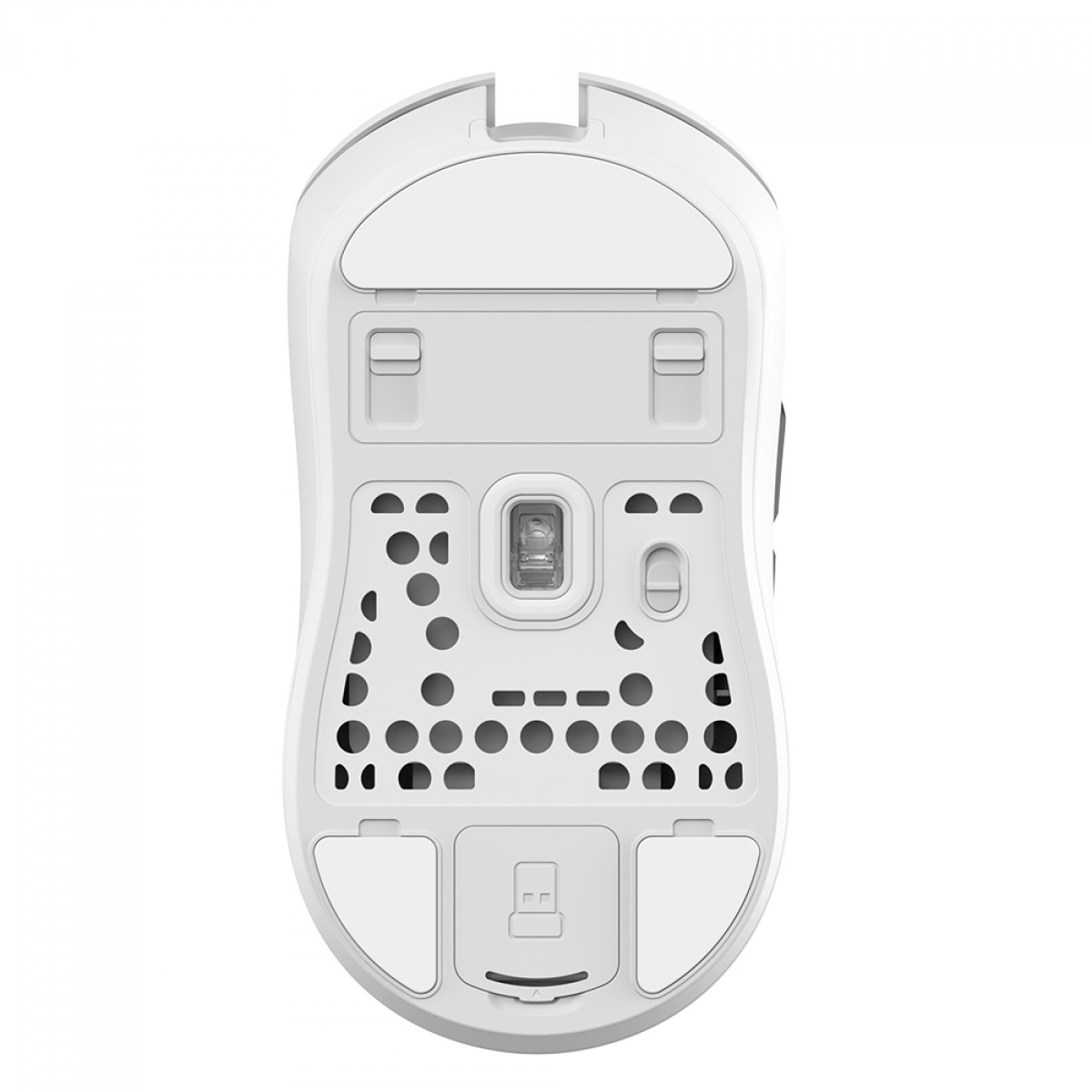 Mouse Gamer Force One Hoku, Wireless/USB-C, Sensor PAW 3395, 26000 DPI, 6 Botões, White, FR.MO.HK.02