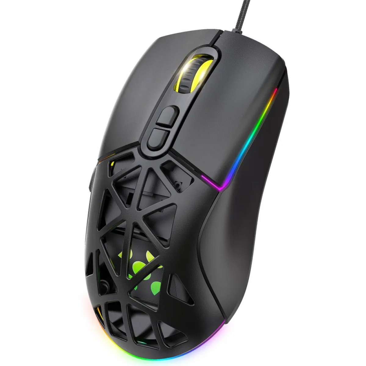 Mouse Gamer Fortrek Striker, RGB, USB, 12800 DPI, 7 Botões, Preto
