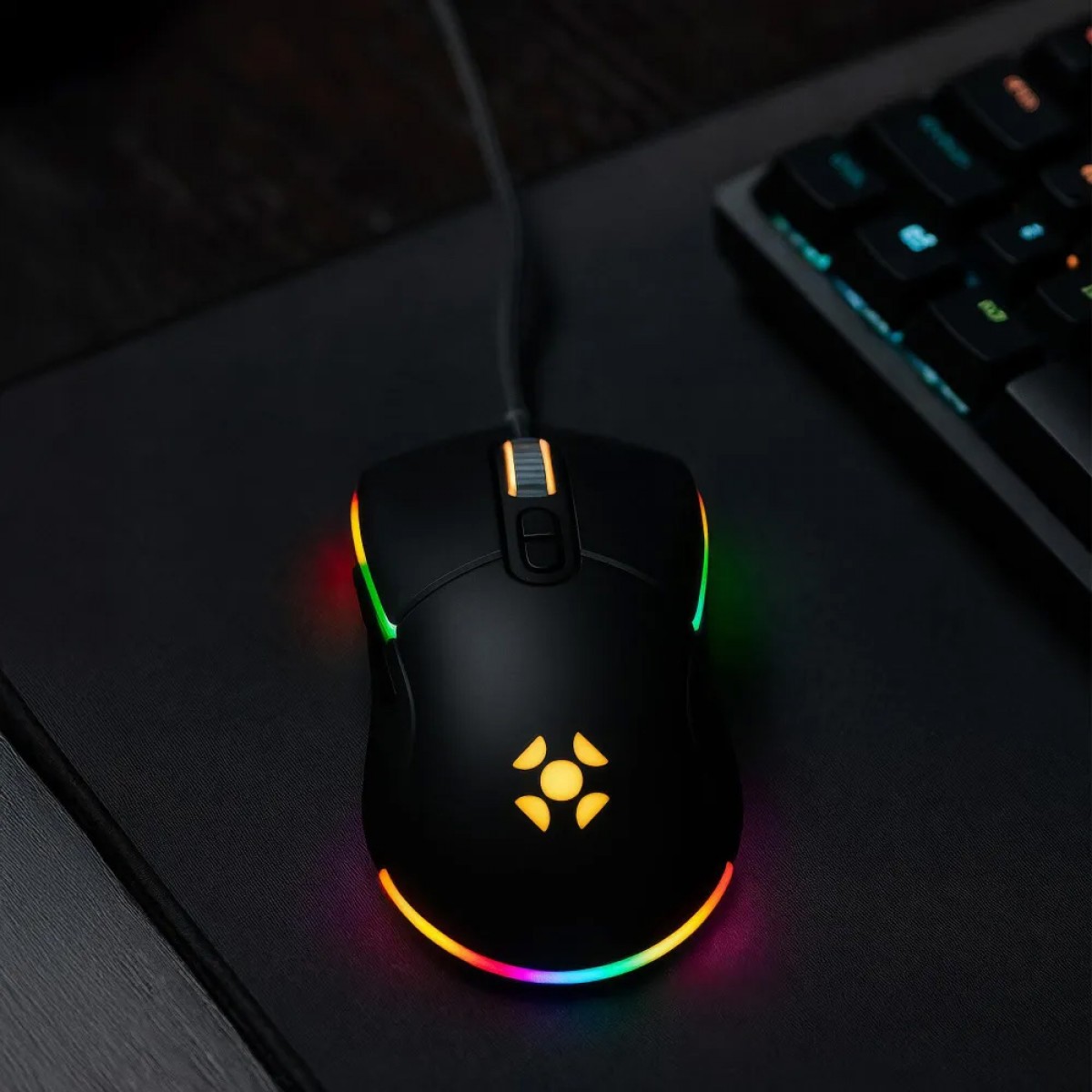 Mouse Gamer Fortrek Striker, RGB, USB, 12800 DPI, 7 Botões, Preto